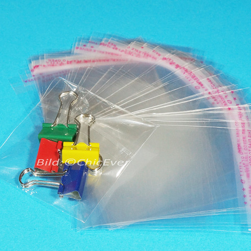 200x praktische selbstklebende OPP Tütchen 18x25cm+Klappe 4cm, Beutel, Tüten, Adhäsionsverschlussbeutel, Verpackung, transparent, Hochglanz